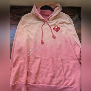 I Stole My Boyfriend’s Sweater Embroidered Hoodie Pink Ombre Size L (Estimated)